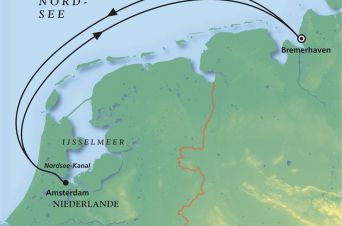 Route von MS Artania