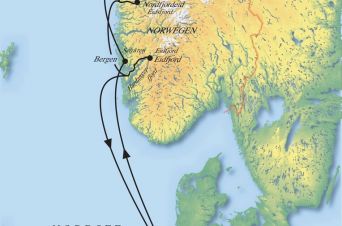 Route von MS Artania