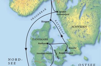 Route von MS Artania
