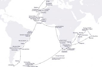Route von MS HAMBURG