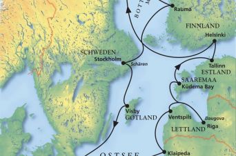 Route von MS Deutschland