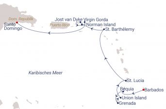 Route SEA CLOUD II