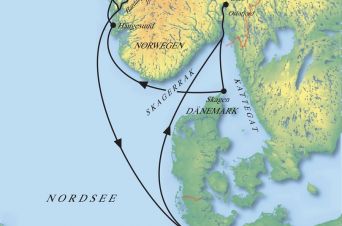 Route von MS Artania