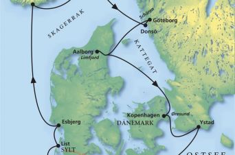 Route von MS Deutschland