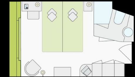 Kabinengrundriss A-ROSA SILVA in Kategorie D