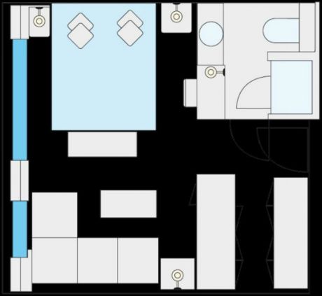 Kabinengrundriss A-ROSA SILVA in Kategorie E