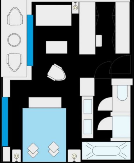 Kabinengrundriss A-ROSA SILVA in Kategorie F