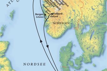 Route von MS Artania