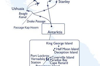Route von MS HAMBURG