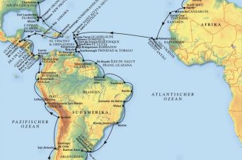 Route von MS Artania