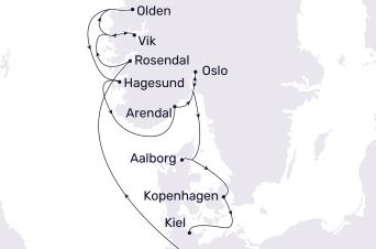 Route von MS HAMBURG