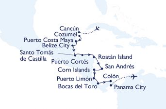 Route von MS HAMBURG