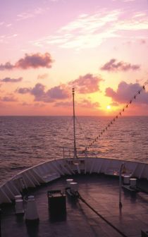 MS Delphin Sonnenuntergang