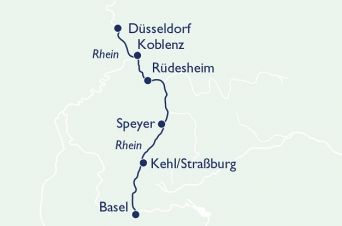 Route: Durch drei Länder den Rhein hinauf