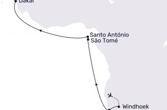 Route von MS HAMBURG