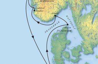 Route von MS Artania