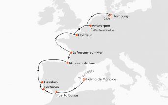 Route MS EUROPA 2