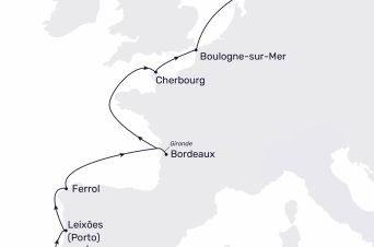 Route von MS HAMBURG