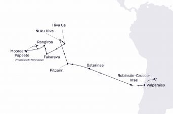 Route von MS HAMBURG