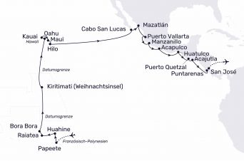 Route von MS HAMBURG