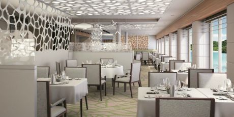 Herzlich Willkommen im Hauptrestaurant der neuen HANSEATIC nature und HANSEATIC inspiration