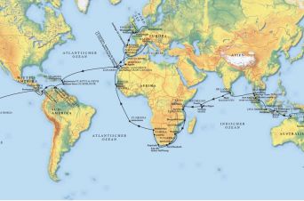 Route von MS Artania