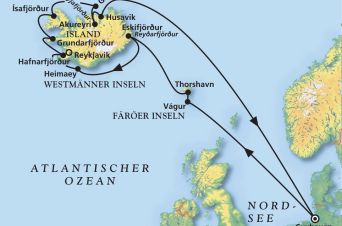 Route von MS Deutschland