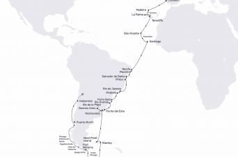 Route von MS HAMBURG